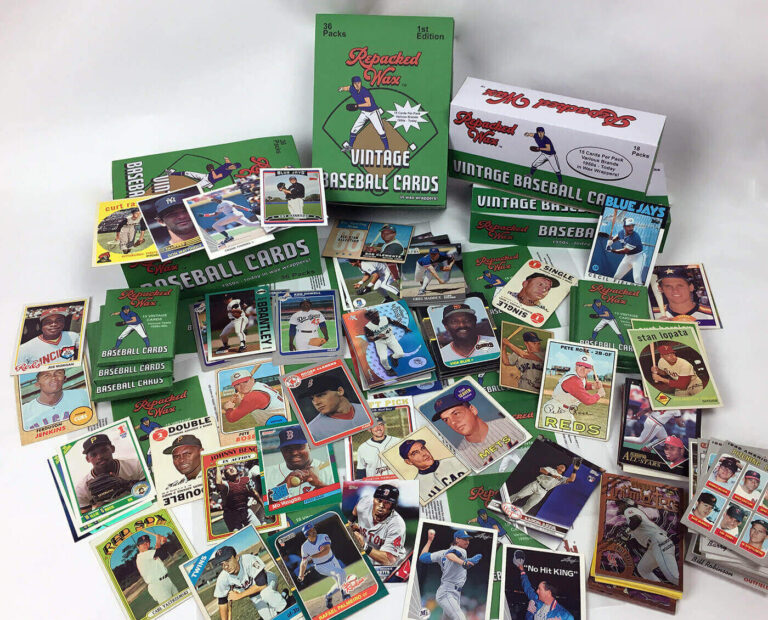 Vintage Baseball Cards in Wax Wrappers