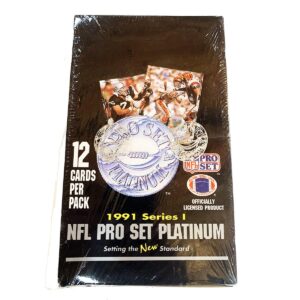 1991 Pro Set Platinum Series 1 Football Wax Box. Sealed. 36 Packs.