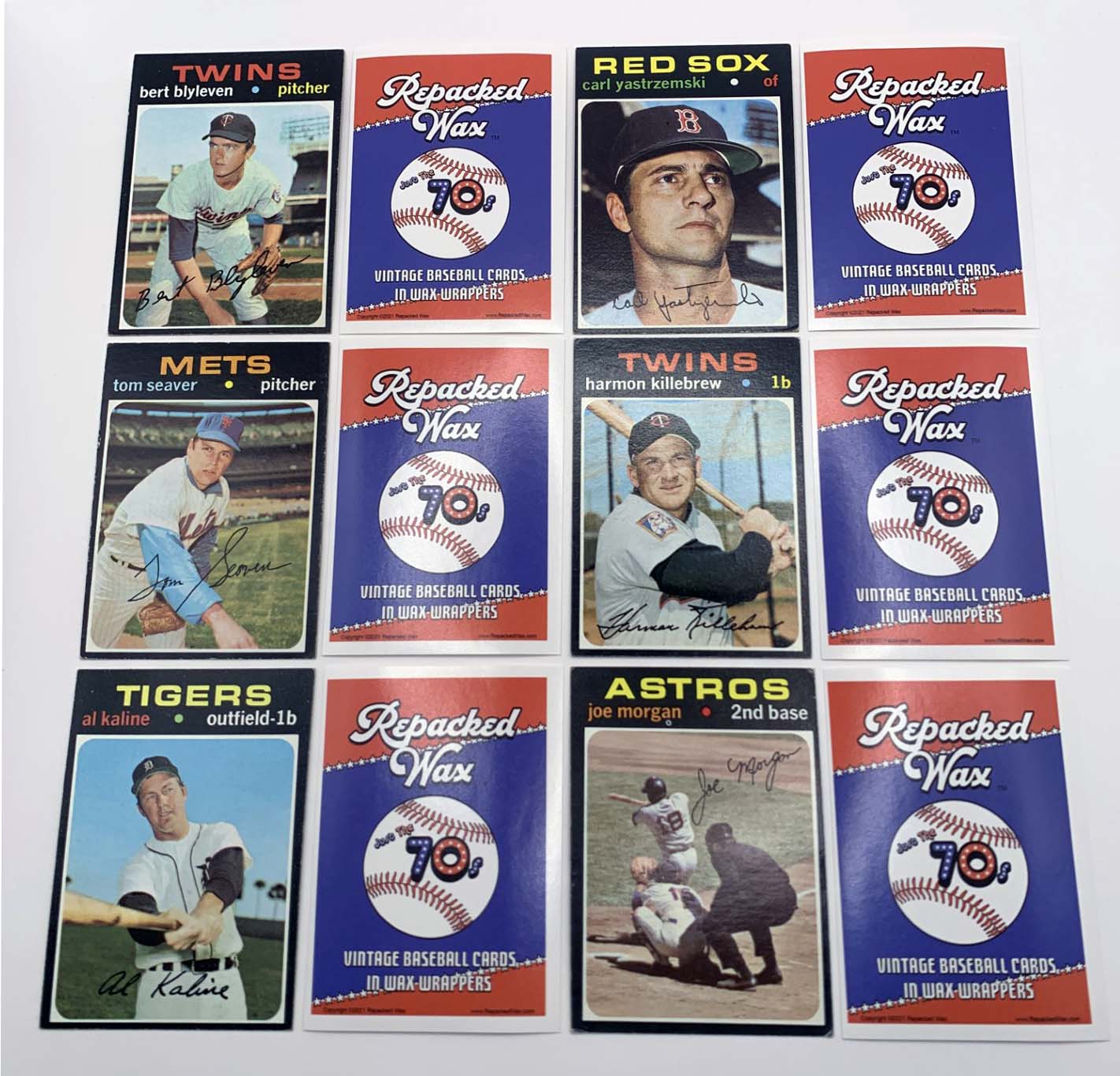 1971 Topps Baseball Cards Repacked Wax Just the 70s