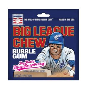 Big League Chew Big Rally Blue Raspberry Bubble Gum