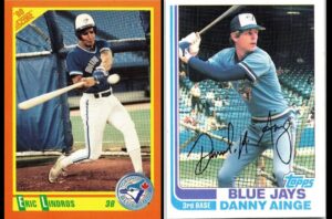 1990 Score Eric Lindros and 1982 Topps Danny Ainge baseball cards