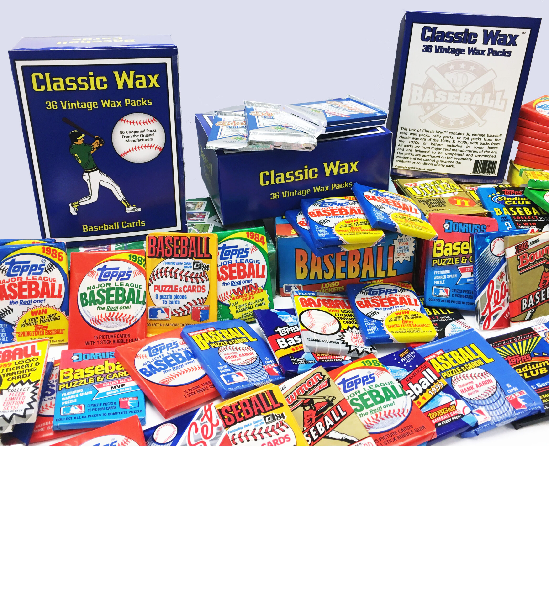 Classic Wax 36-Count Box of Vintage Baseball Wax Packs